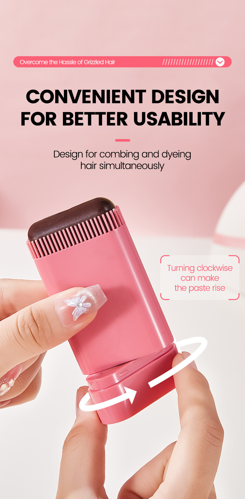 【跨境专供】FORMBO美发棒一次性染发剂应急遮盖白发梳染不伤发详情7