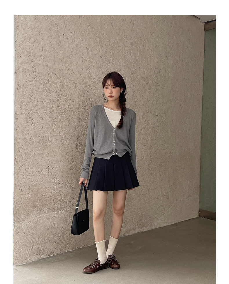 【主推 首尔私校百褶裙】高腰显瘦A字jk短裙女夏新款半身裙N127B详情21