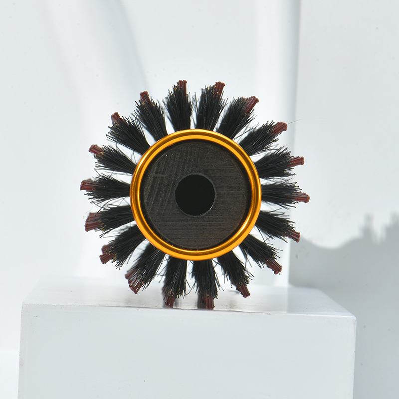 Pig bristle nylon holwood roller comb, large wave-shaped comb, clean and heat-resistant curling comb, fluffy shaped roller comb pic 5