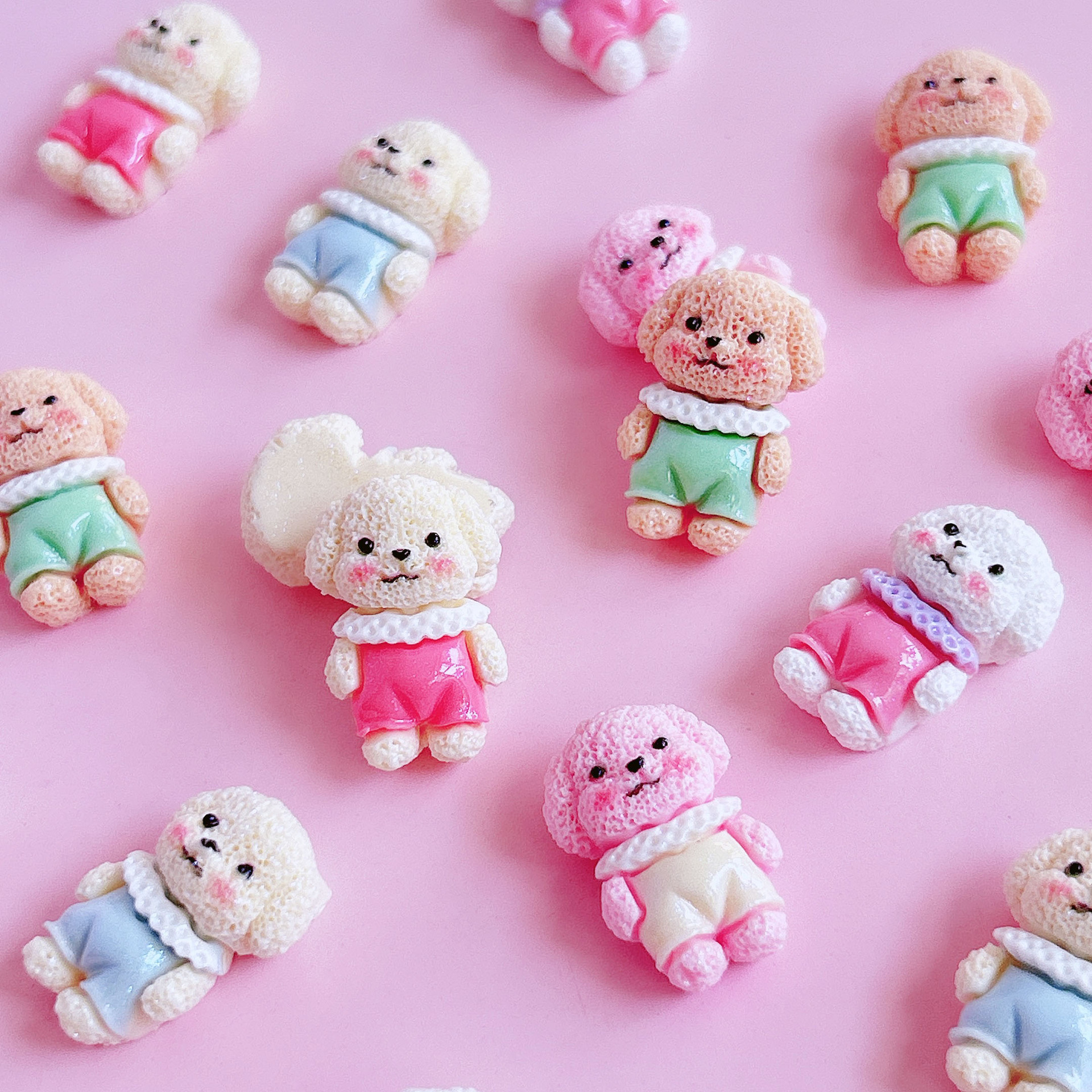 Cute bichon Frise pet dog decoration, diy hair accessories, hair clips, handcrafted creative pendants, shoe buckle stickers pic 9