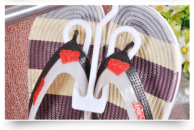 Non-perforated slippers hook, simple bathroom shoe hook, plastic herb-shaped drag hook, multi-purpose supermarket shoe hook, display hook pic 15