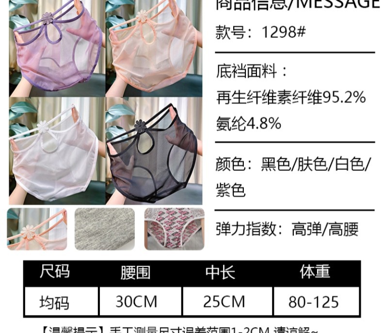 2026 New style Pure and sensual lace high-end sexy high-waisted seamless lace underwear for ladies seductive triangle pants pic 8