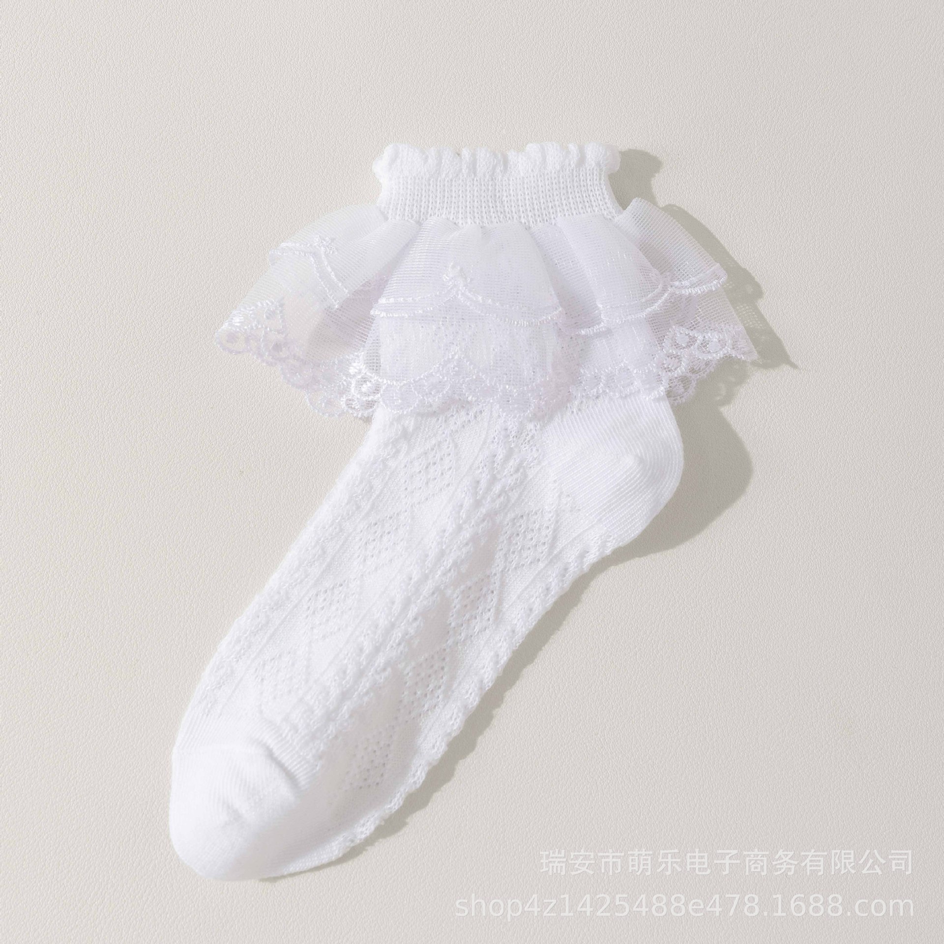 儿童拉丁舞舞蹈花边袜女童蕾丝薄款公主袜棉春秋夏白色花边袜女详情17