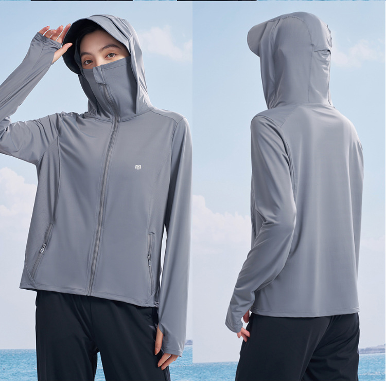 Moxun Lychee shoulder style sun-protective clothing for women, natural gauze type sun-protective clothing, UV protection in summer, breathable and cool outdoors pic 10