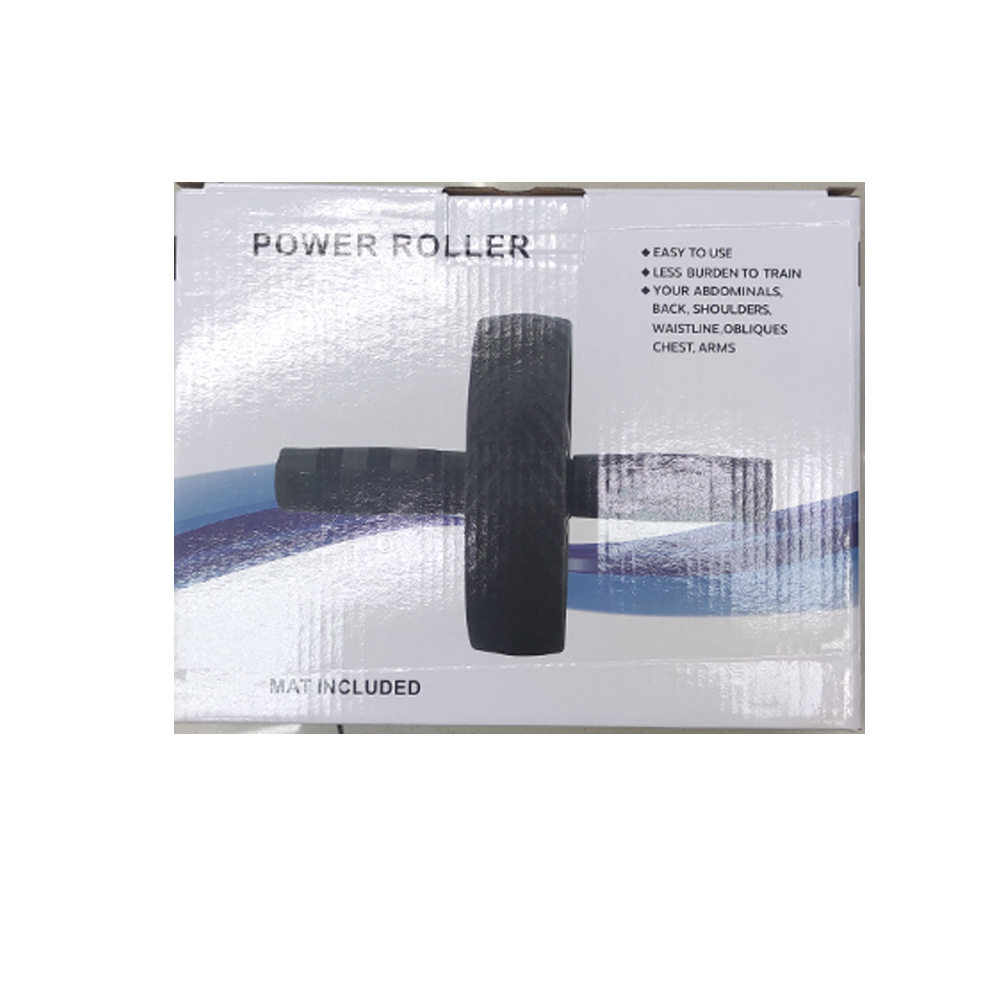 腹肌轮源头厂家单轮静音健腹轮腹部健身器材巨轮滚轮减腹彩盒包装详情1