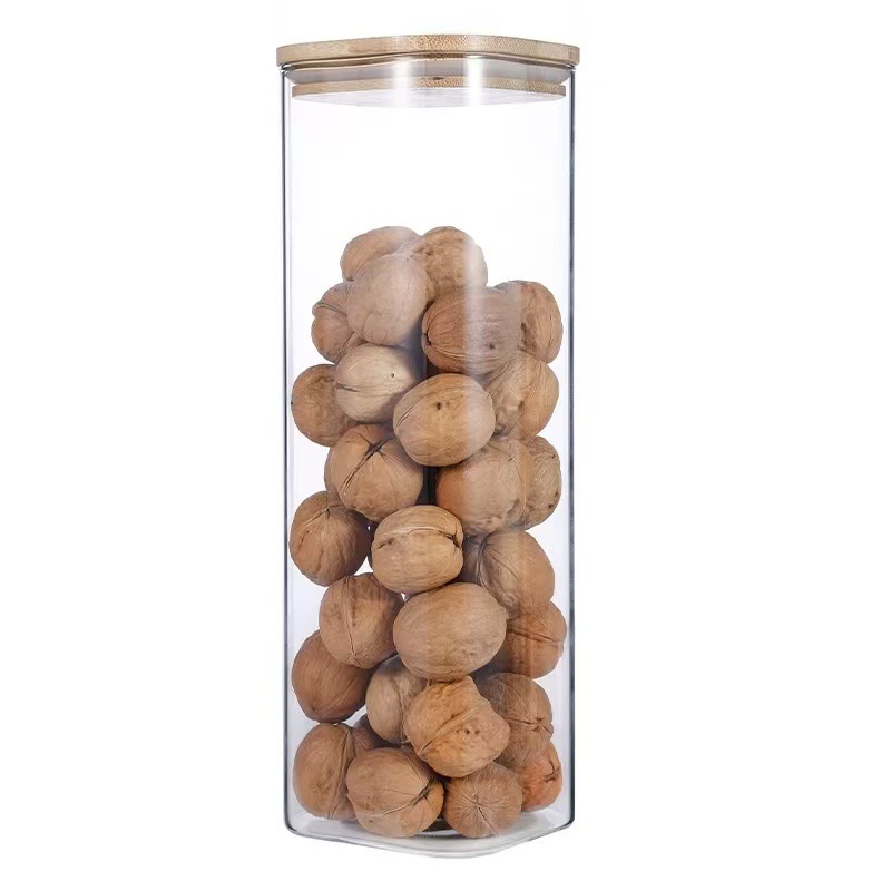 密封罐食品级玻璃透明厨房杂粮咖啡粉防潮方形高硼硅玻璃储物罐详情9