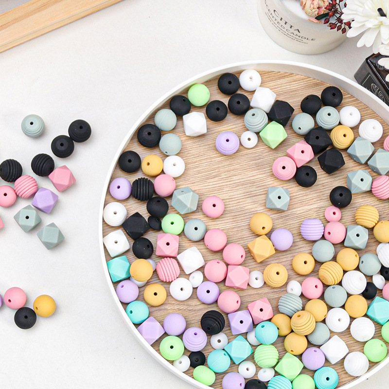 食品级硅胶珠15mm糖果色硅胶圆珠 婴儿饰品配件防掉链批发 散珠串珠安全环保儿童DIY手工材料详情5