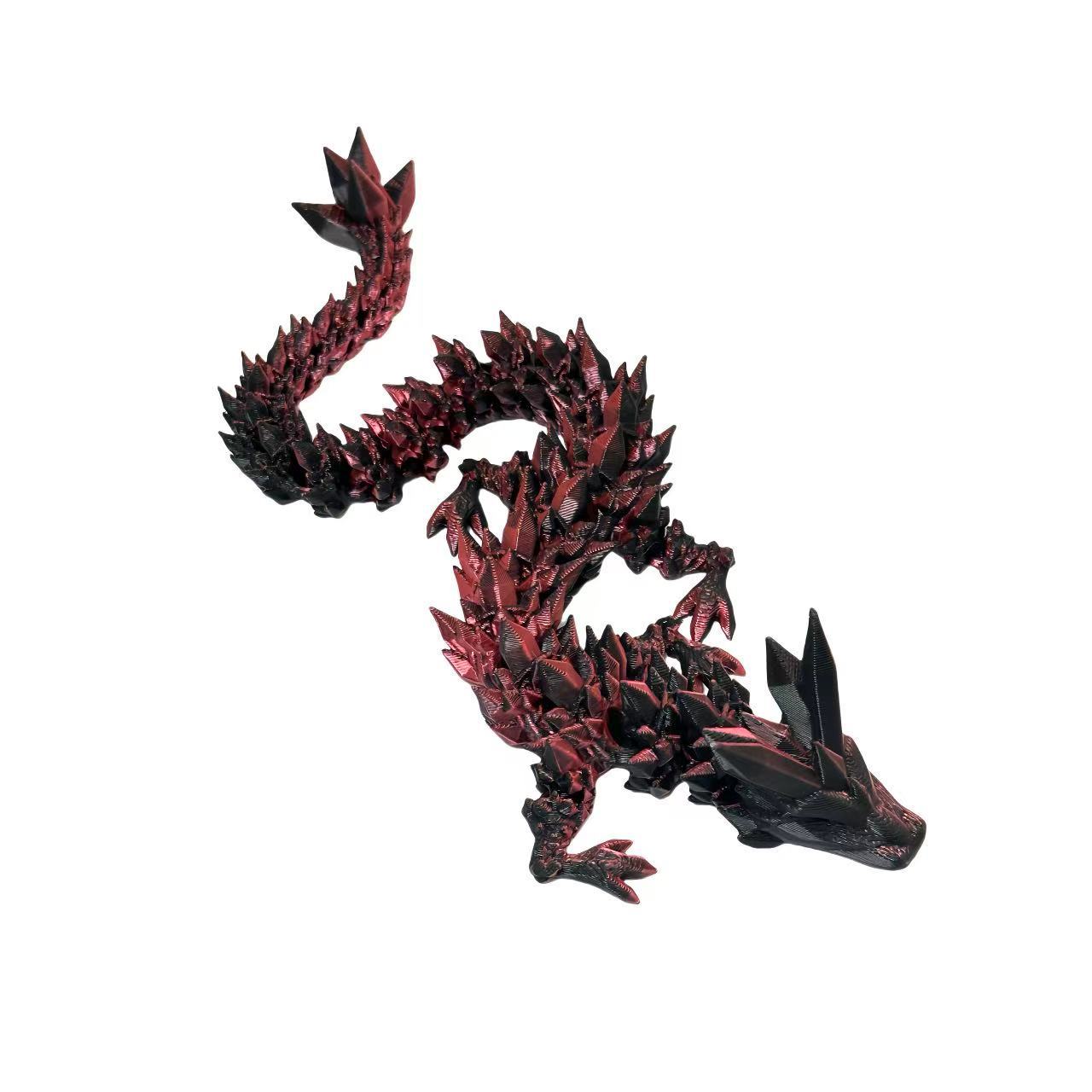 3d打印关节龙跨境热销摆件关节可活动创意水晶龙手办玩具装饰批发详情10