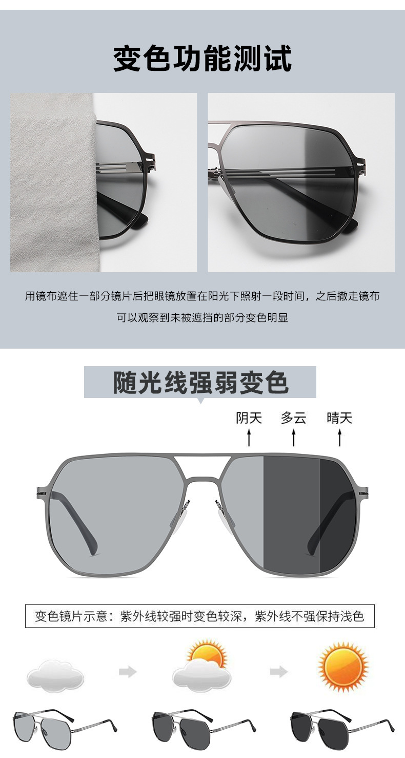 新款太阳镜男士方框不锈钢偏光太阳镜5086司机开车防阳光墨镜批发详情18