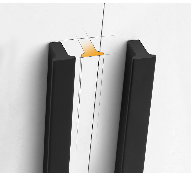 特价 柜门把手金色轻奢现代简约黑色抽屉柜子橱柜衣柜长拉手白色详情13