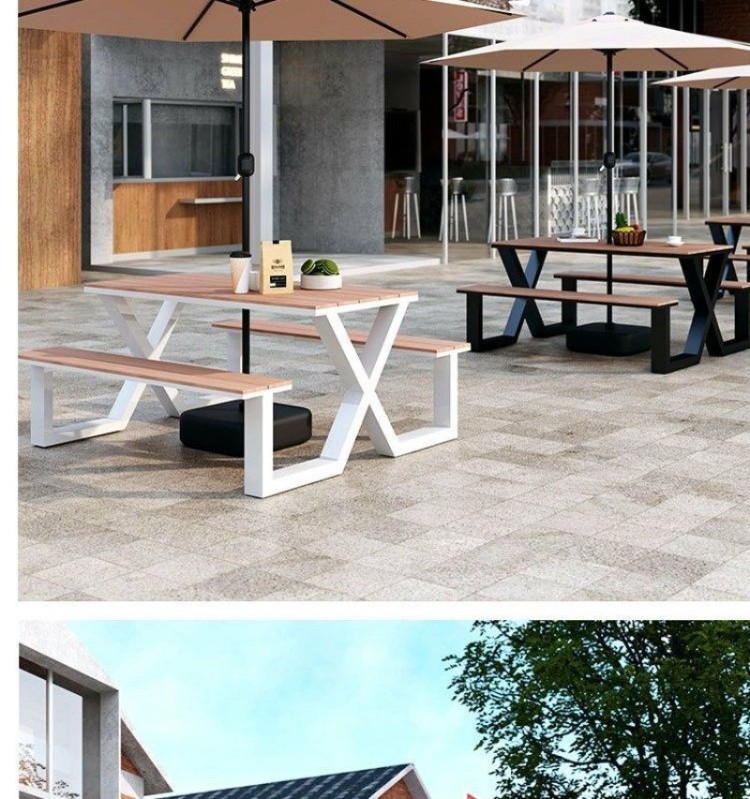 Star Factory Courtyard Homestay Villa Beach Leisure Outdoor Hotel Sunshade Umbrella Central Column Umbrella Integrated table and Chair pic 13
