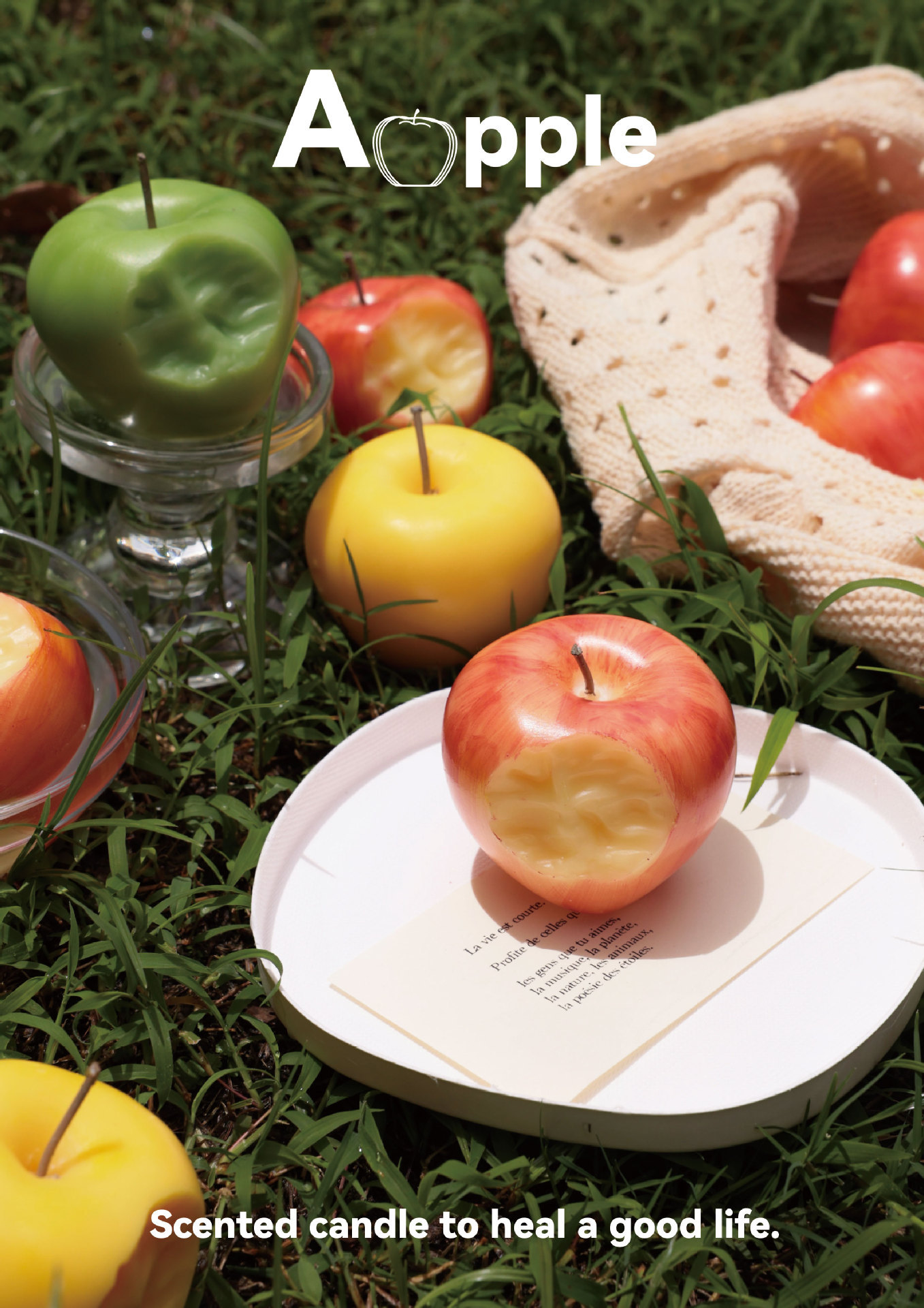 咬一口苹果手绘水果摆件香薰蜡烛高级创意造型蜡烛礼物批发外贸详情5