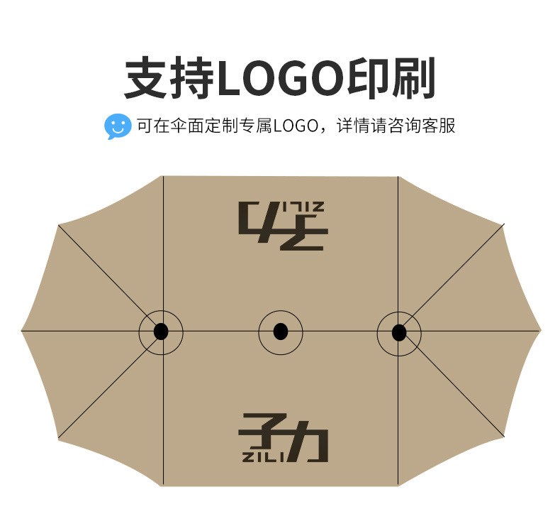 户外庭院休闲棚室外花园露营伞三头太阳伞遮阳伞中柱伞沙滩蓬批发详情25