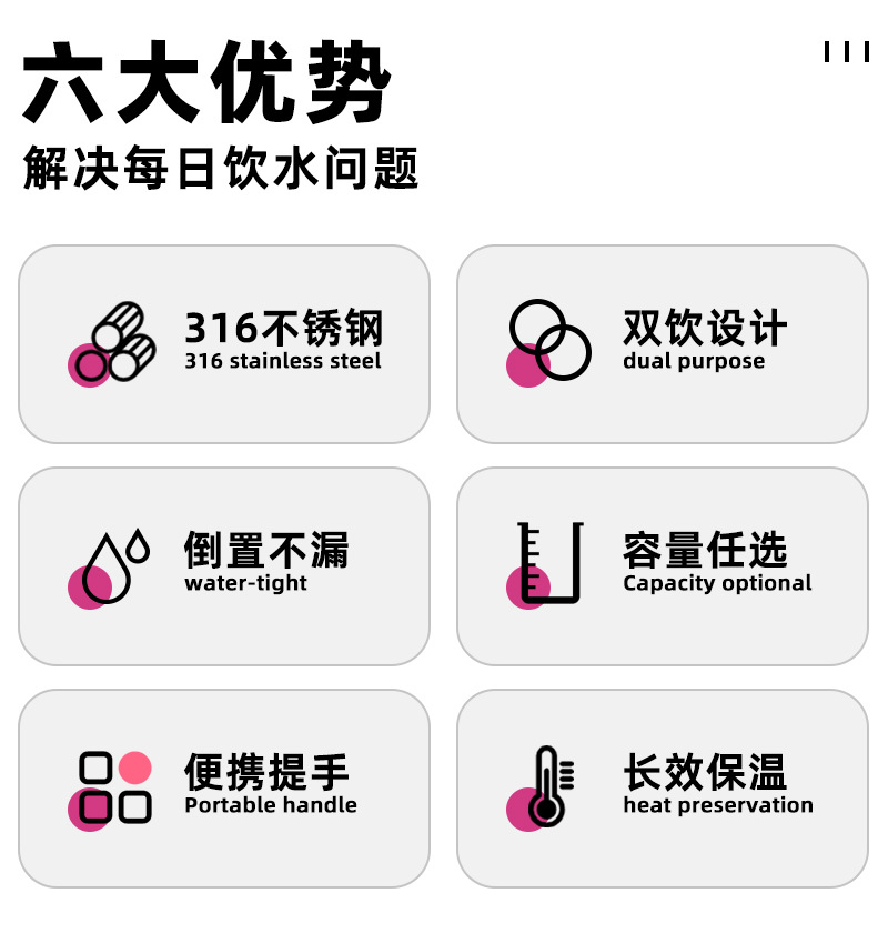 316L跨境车载保温杯美式高颜值渐变大容量旅行水杯双饮提手保温壶详情6