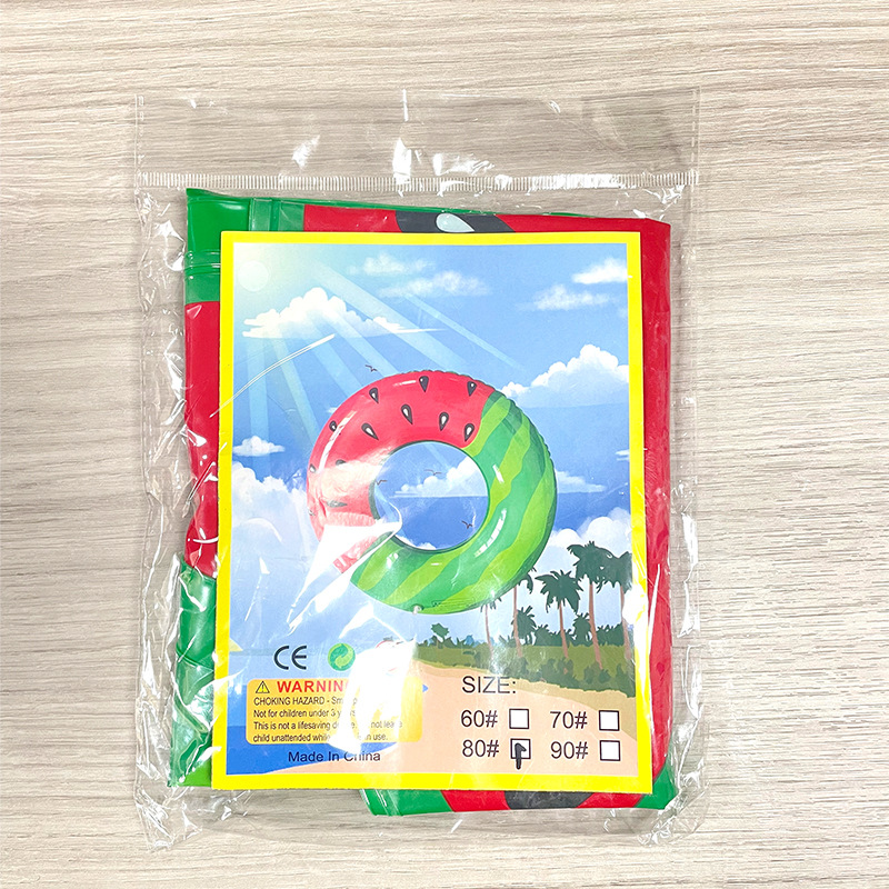 夏季网红新西瓜儿童PVC泳圈腋下圈水果造型加厚款户外游泳用品详情13