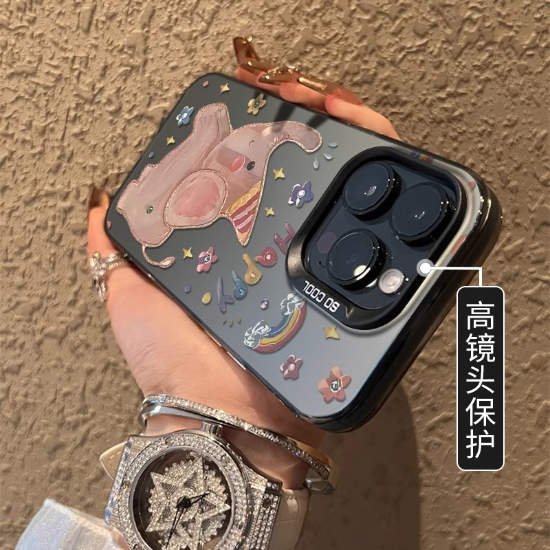 油画大象适用苹果17手机壳15plus新款14可爱13pro11卡通12彩银16E详情7