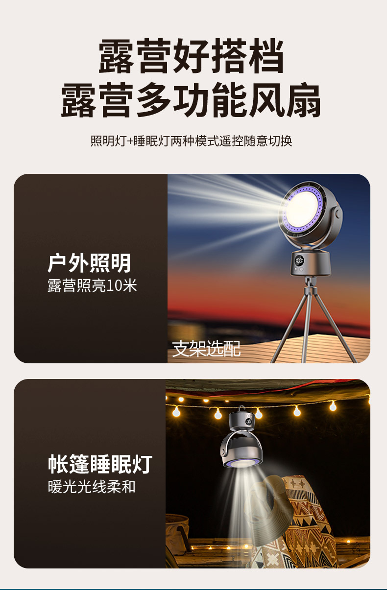 Silent usb small fan turbine powerful desktop hanging digital display electric fan, desktop stepless adjustment fan M141 pic 10