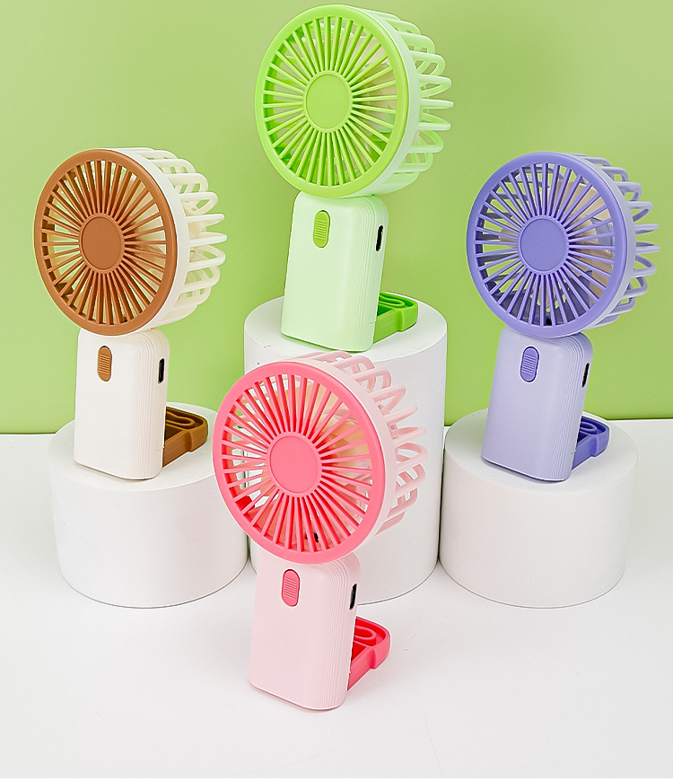 Simple and portable light sound handheld mini fan, fresh desktop fan, USB charging small fan pic 22