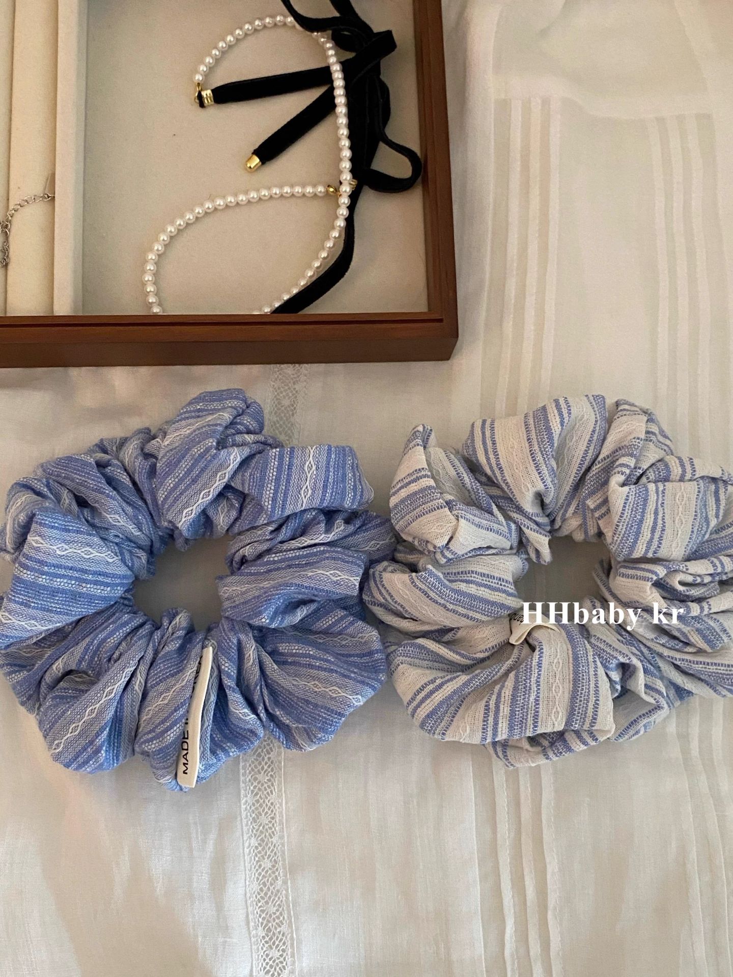 Korean style colorful striped large intestine hair band female Internet celebrity 2025 new summer high-J-look bun hair rope accessory pic 6