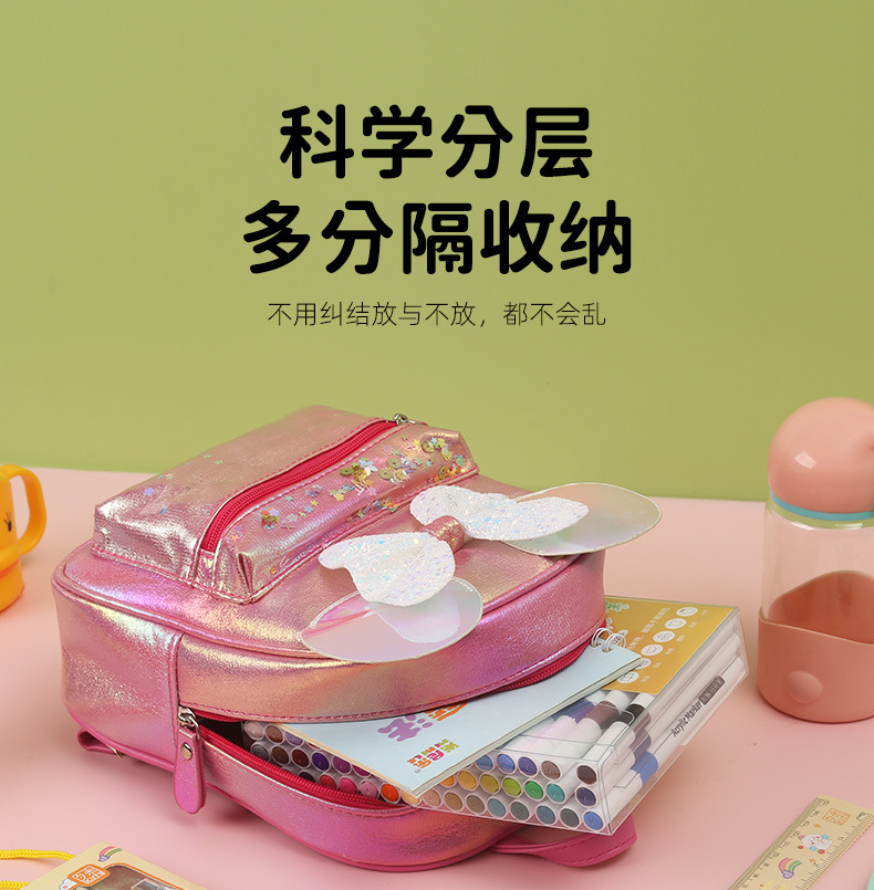 Large-tailed cat, butterfly, Mickey Mouse ears, fine glitter, double-shoulder backpack, fashionable, casual and cute schoolbag, princess small bag pic 5