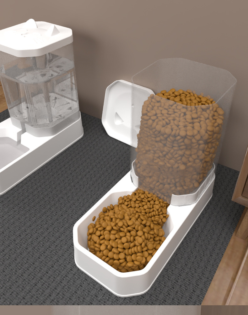 Cross-border cat bowl automatic feeding and drinking water dispenser, extra-large food storage dog food bowl, cat rice bowl, drinking water bowl, pet supplies pic 10