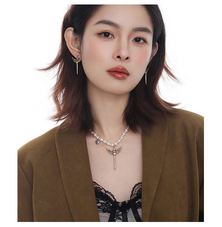 丘比特之翼系列耳环原创设计感精致时尚复古高级感独特百搭耳饰女详情8