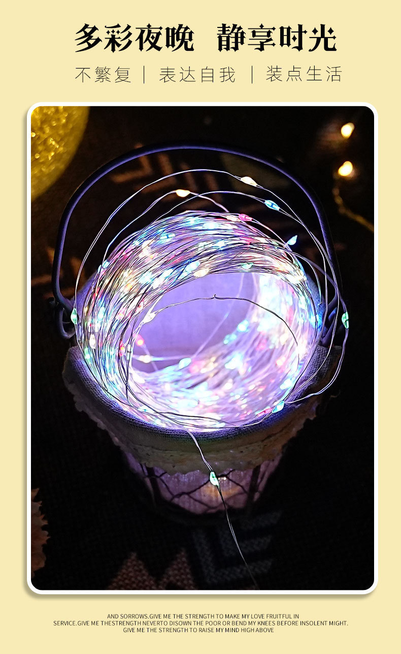 Cross-border led white box light string l Christmas decorative color light 1-meter, 2-meter, 3-meter, 5-meter light string pic 4