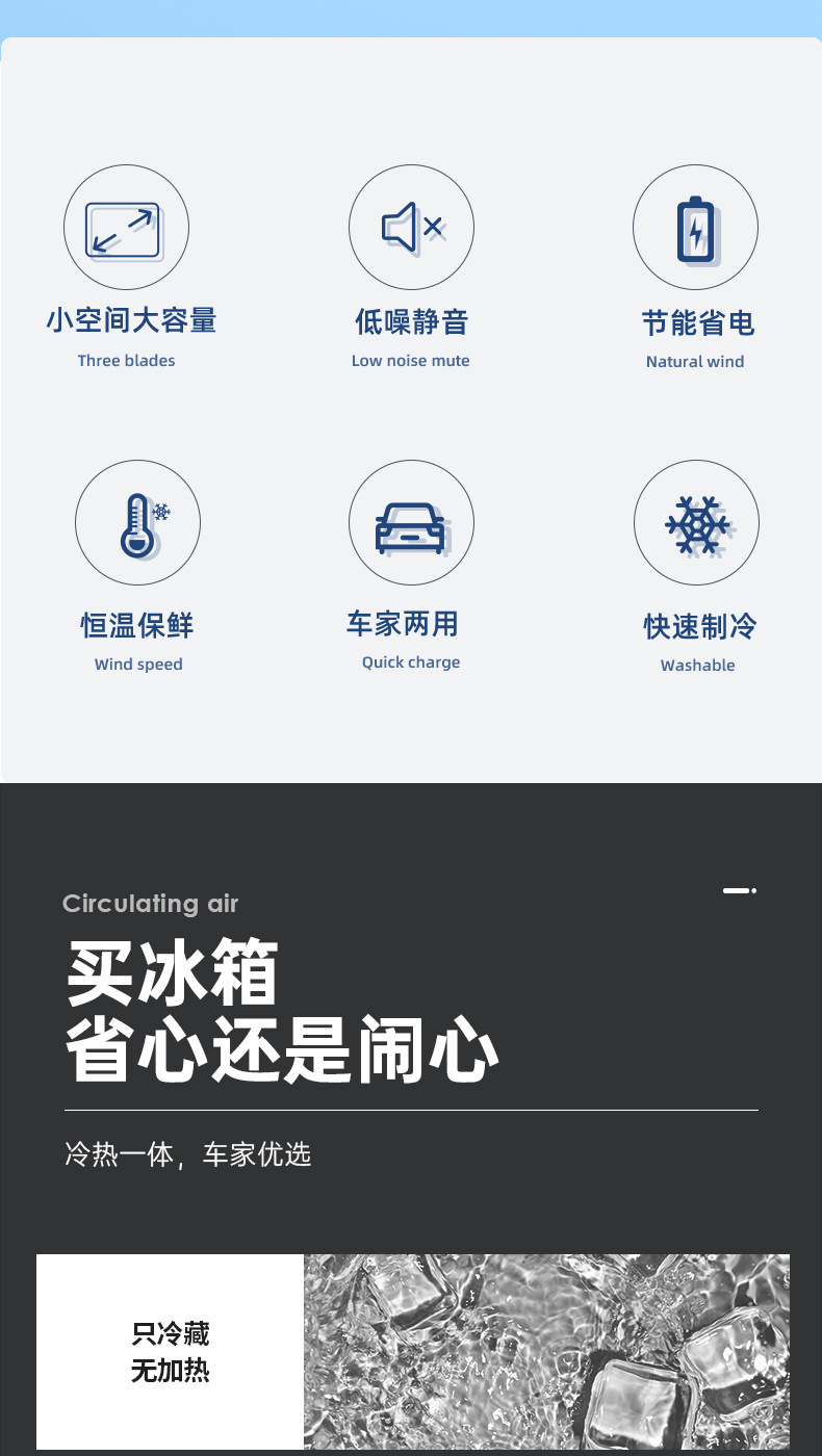 Car refrigerator, small mirror beauty refrigerator, mask refrigeration, heating and preservation. Car dual-purpose small refrigerator for one person pic 3