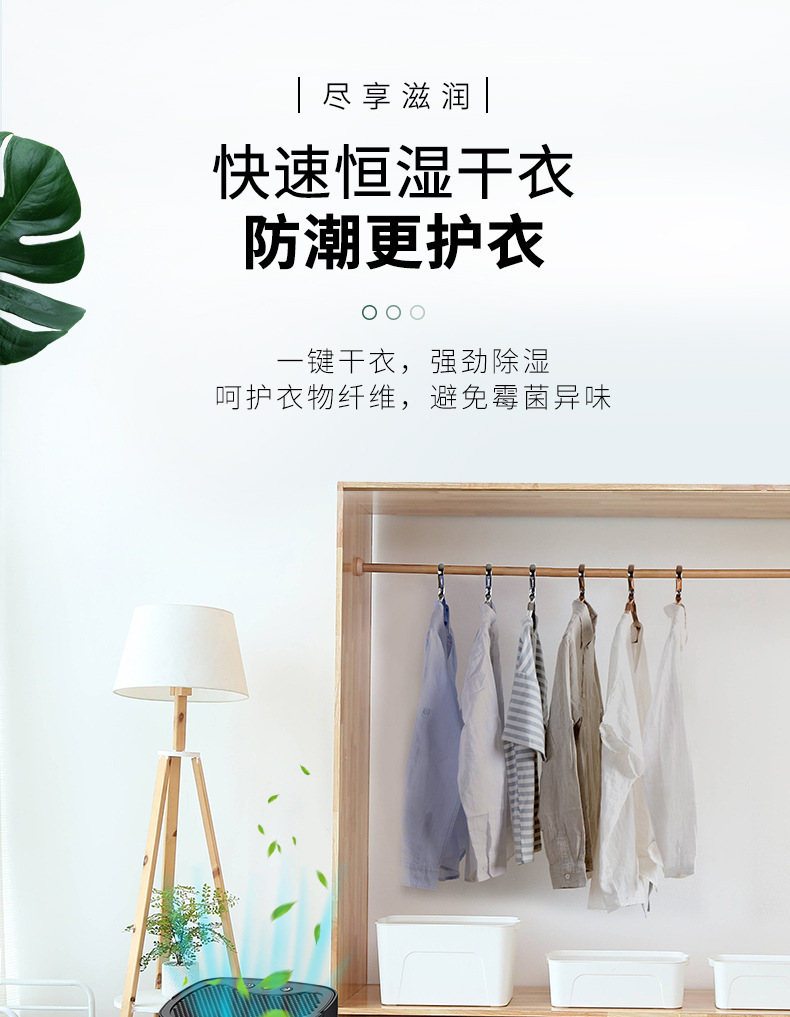 350ml/D dehumidifier, household bedroom silent small dehumidifier, mini moisture-proof dehumidifier for dehumidification pic 7