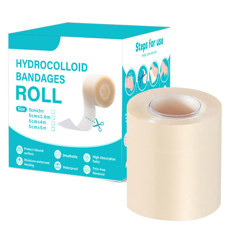 Amazon hydrocolloid roll wound dressing has strong water absorption. It is a hydrocolloid dressing for wet healing of superficial burns with liquid absorption pic 1