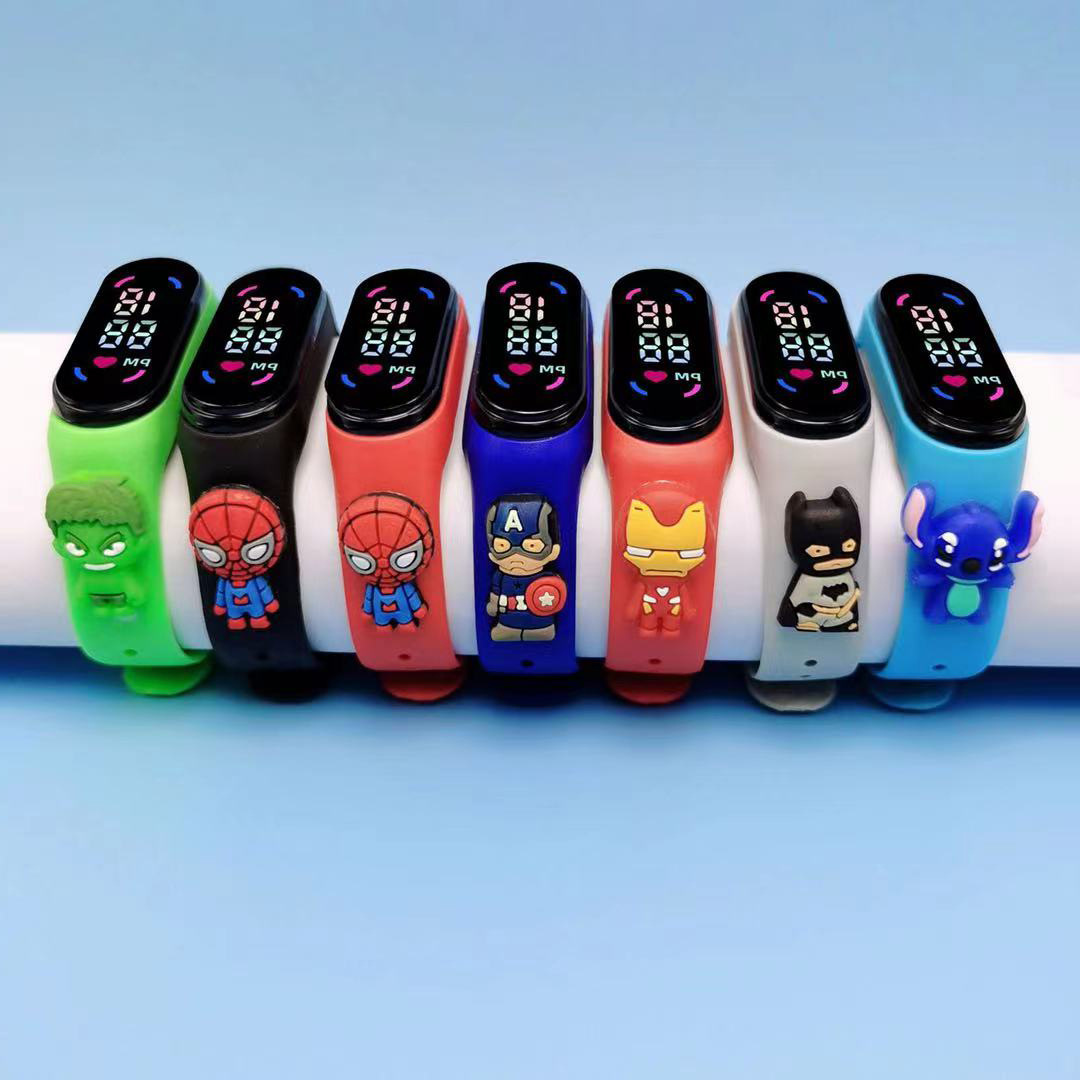 跨境爆款方块地球形LED电子表单孔表带简约时尚手表实力直供详情2