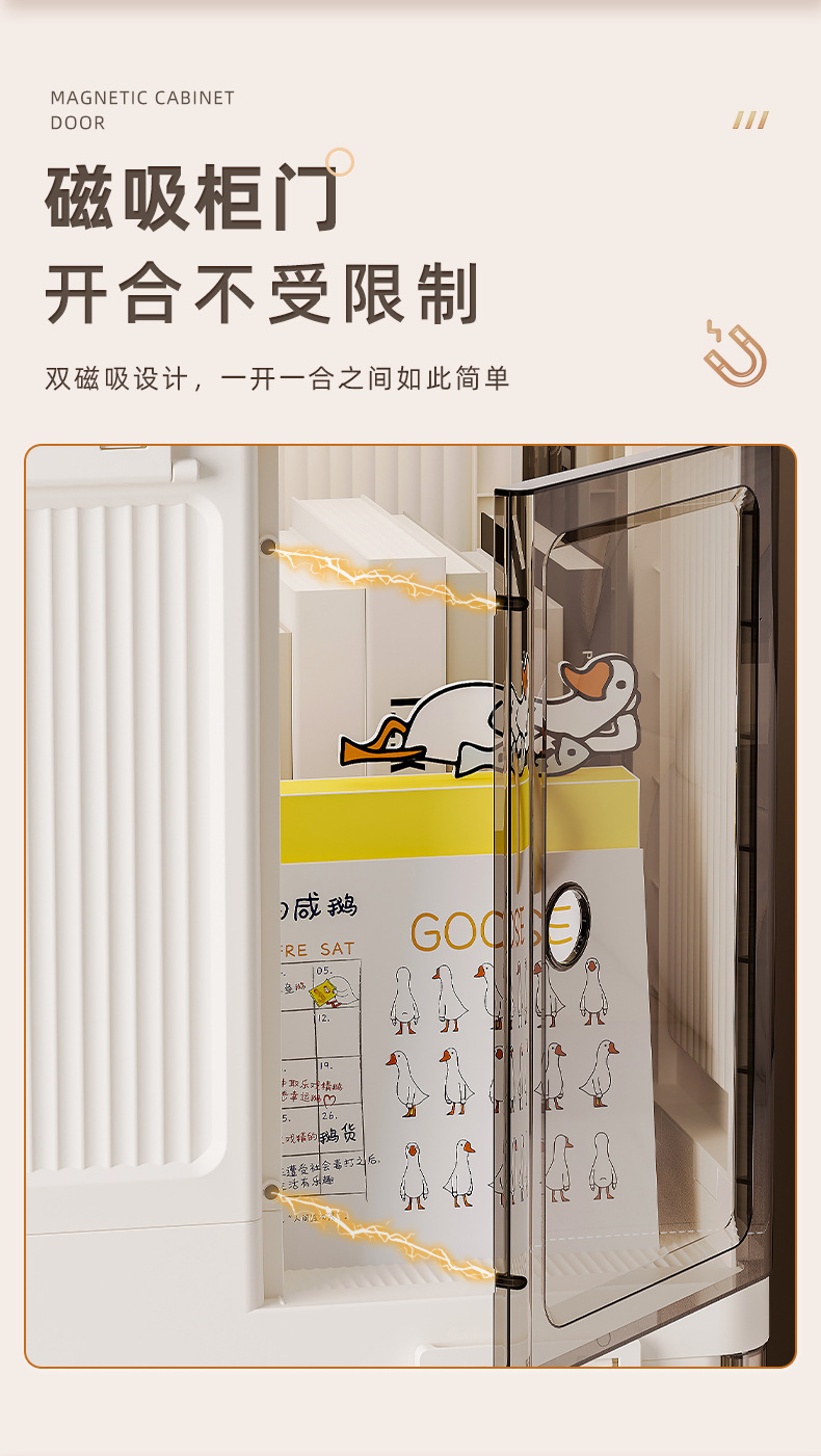 Rotating bookcase, simple multi-layer floor-standing snack storage rack, home storage cabinet, bookcase, no need to install storage racks pic 6