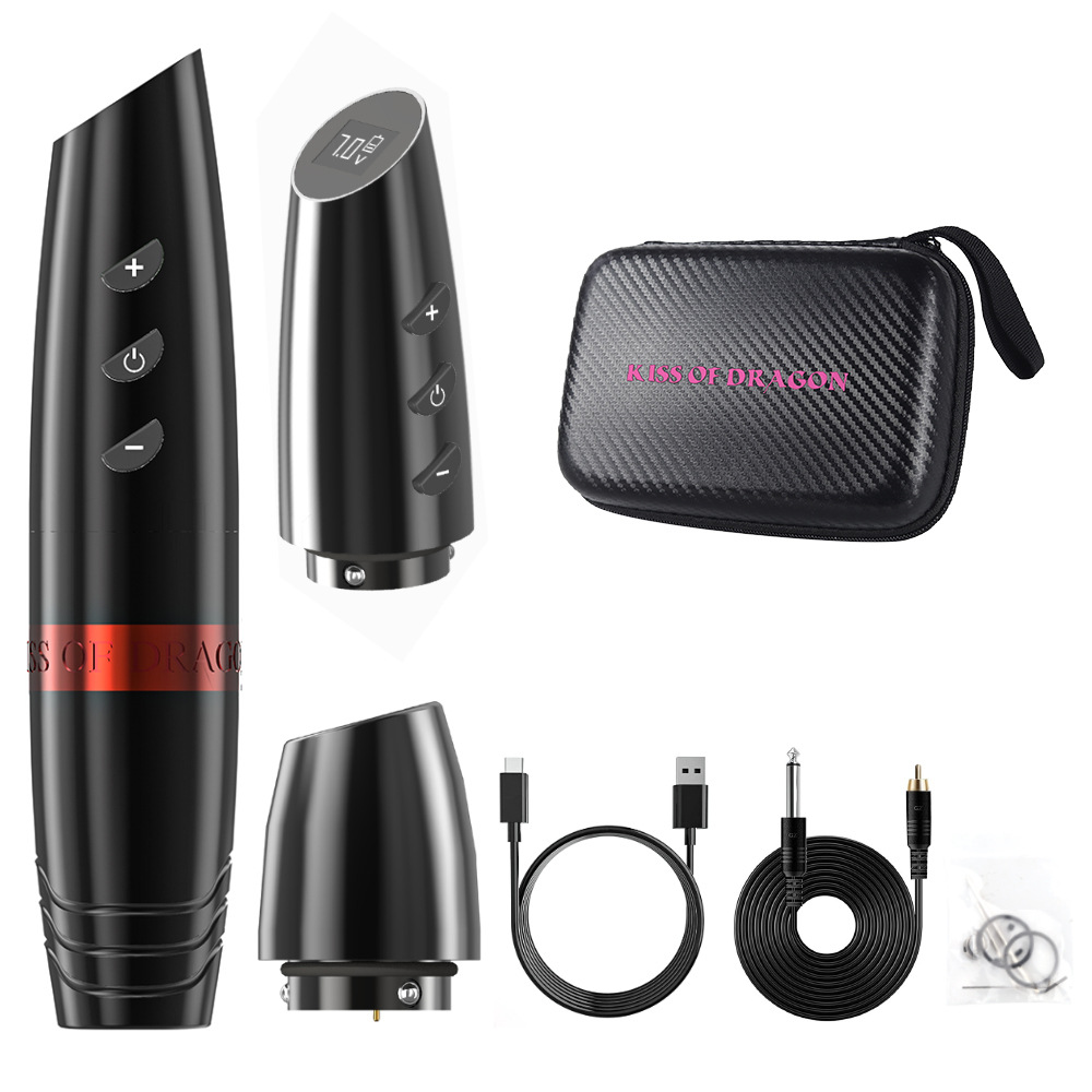 The new shanilak Dragon Kiss wireless charging tattoo pen set comes with a tattoo beauty tool pic 14