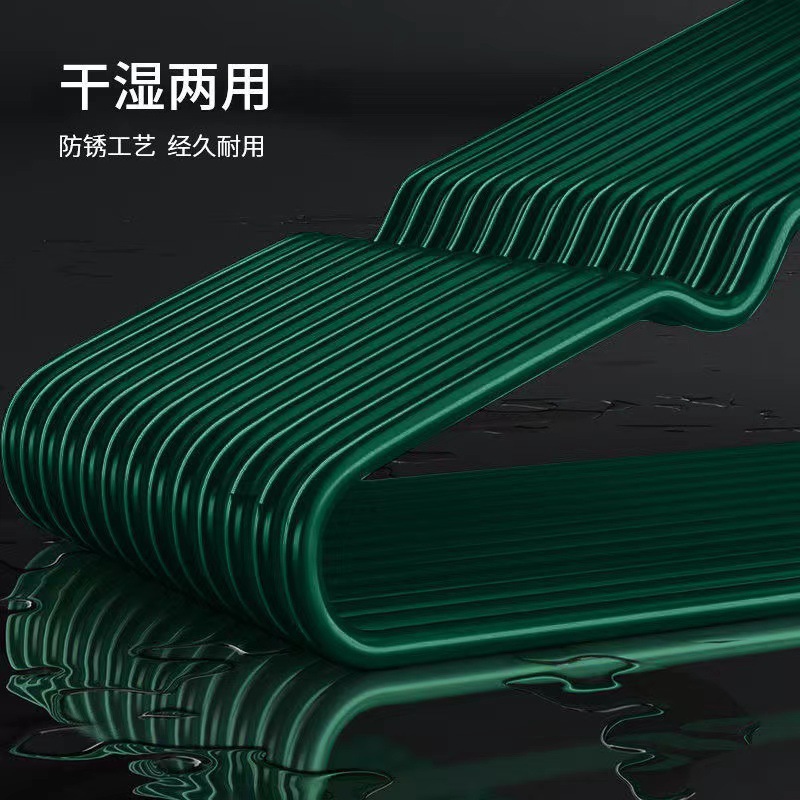 Cross-border delivery of adult clothes hangers, new plastic-coated clothes hangers, metal anti-slip and traceless clothes drying racks, clothes hanging racks pic 7