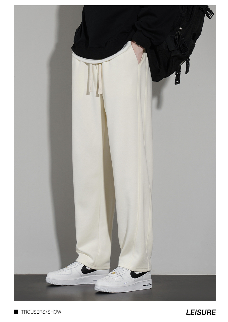 裤子男款秋冬季百搭休闲裤男士垂感阔腿宽松运动直筒长裤百搭卫裤详情18