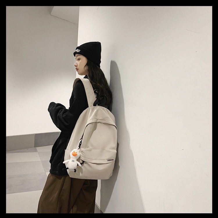 双肩包男士简约大容量旅行背包女休闲日系初中生高中大学生书包男详情2