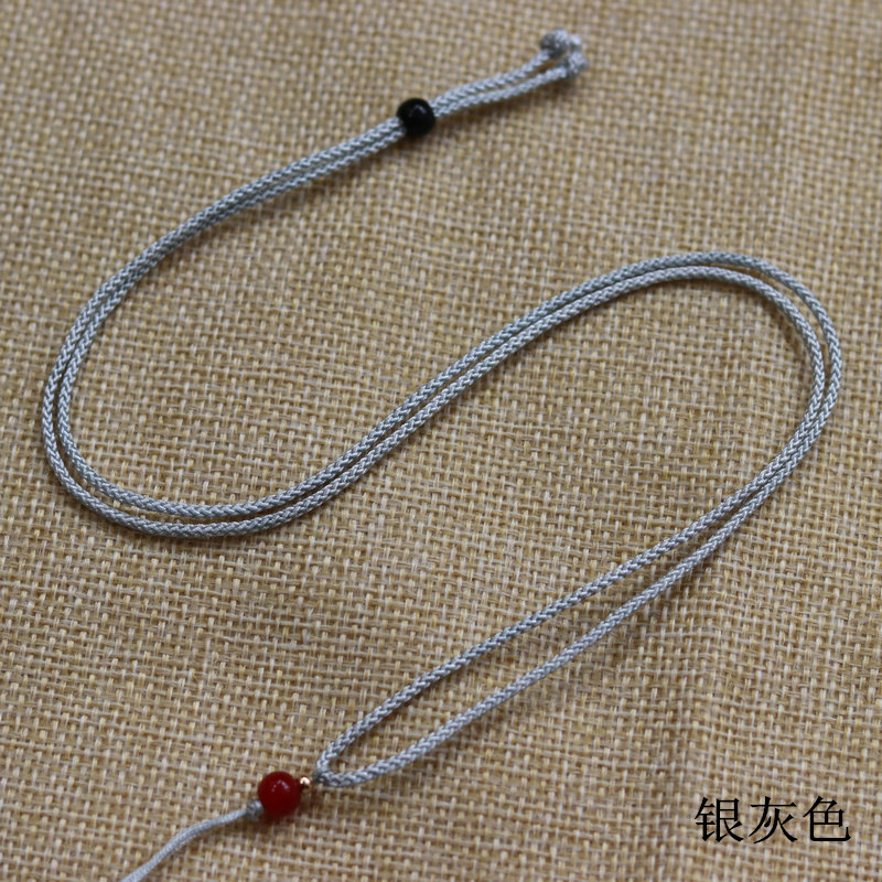吊坠绳可调节细绳吊坠挂绳玉绳手工编织水晶挂件朱砂饰品挂绳批发详情10