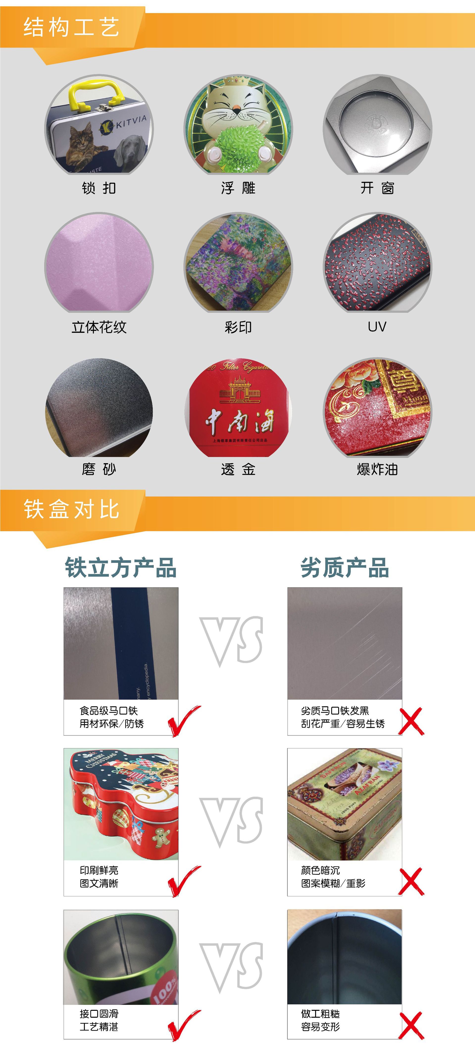 马口铁礼品带锁翻盖长方形铁盒定做 印刷天地盖收纳方形马口铁盒详情14