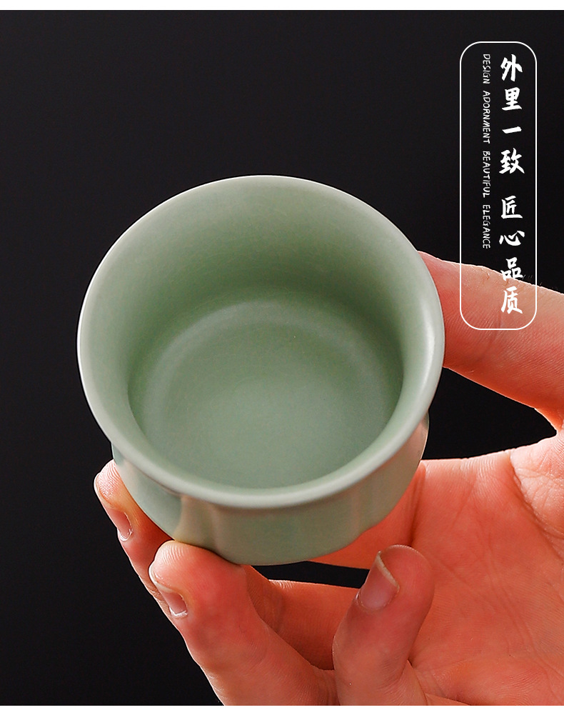 Ru Kiln Ge Kiln Gongfu tea sets, small tea cups, tea tasting cups, tea bowls, personal cups, home and office single cups, tea brewing cups pic 12