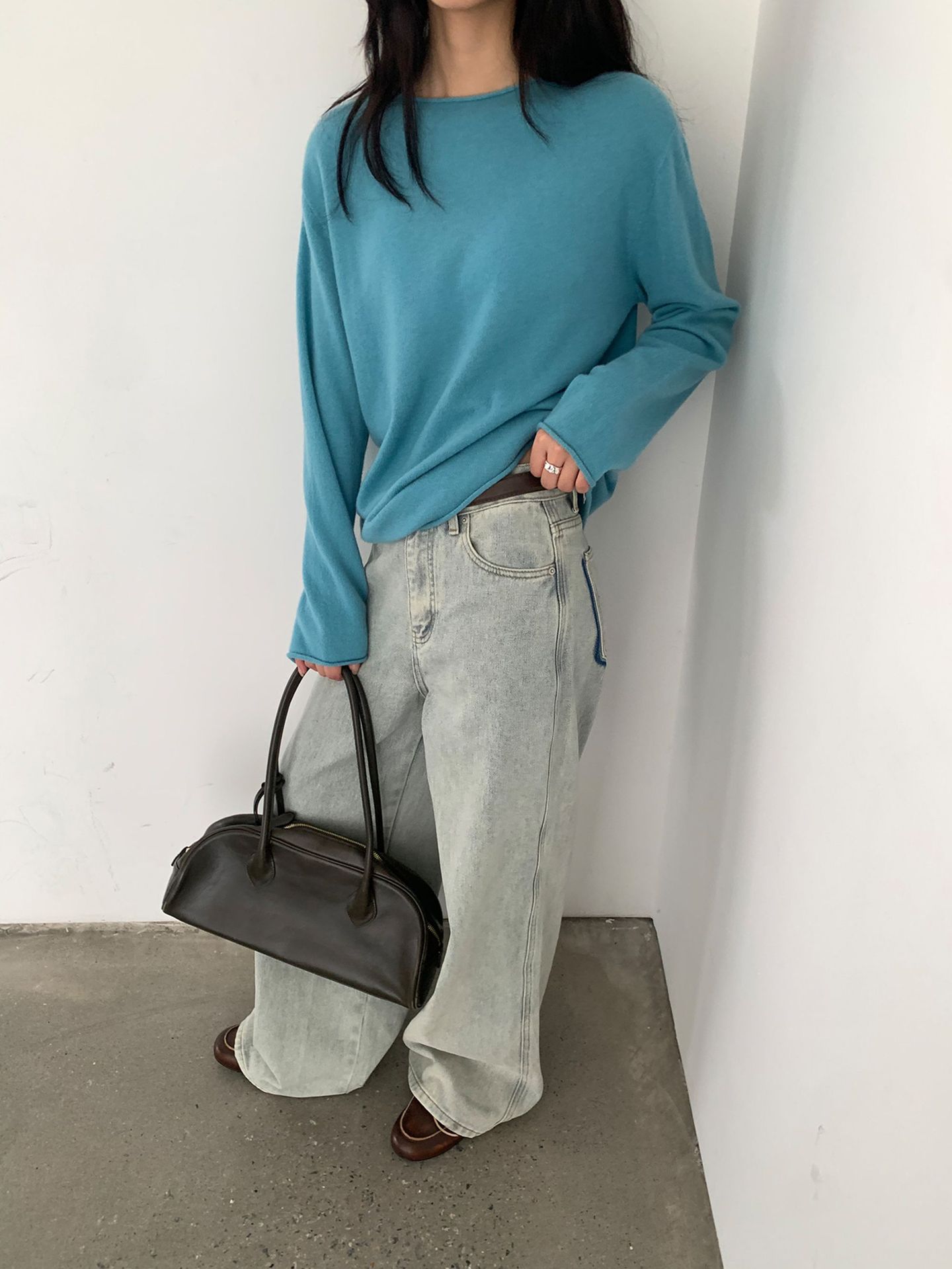 Korean-style seamless one-piece process round-neck pullover cotton and wool sweater, basic base layer for women a1183 in autumn and winter pic 90