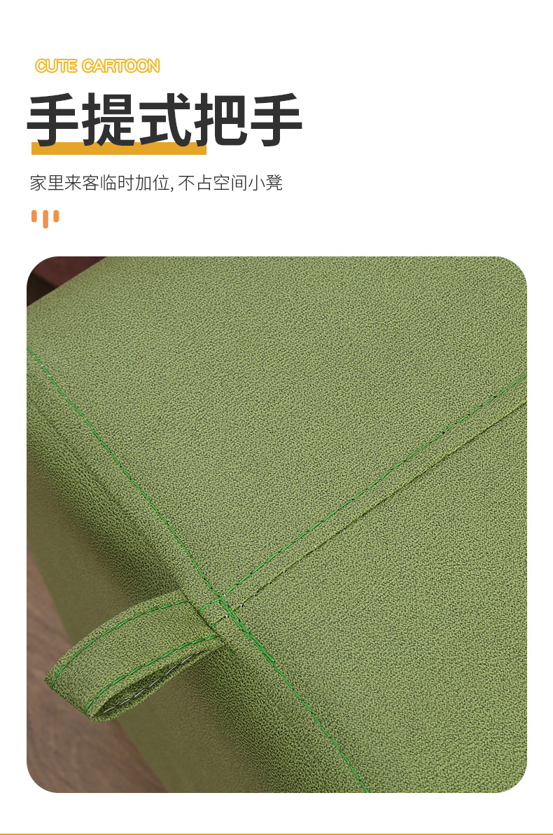厂家批发方型家用换鞋凳简约矮凳布艺小凳子客厅坐凳穿鞋凳加logo详情4