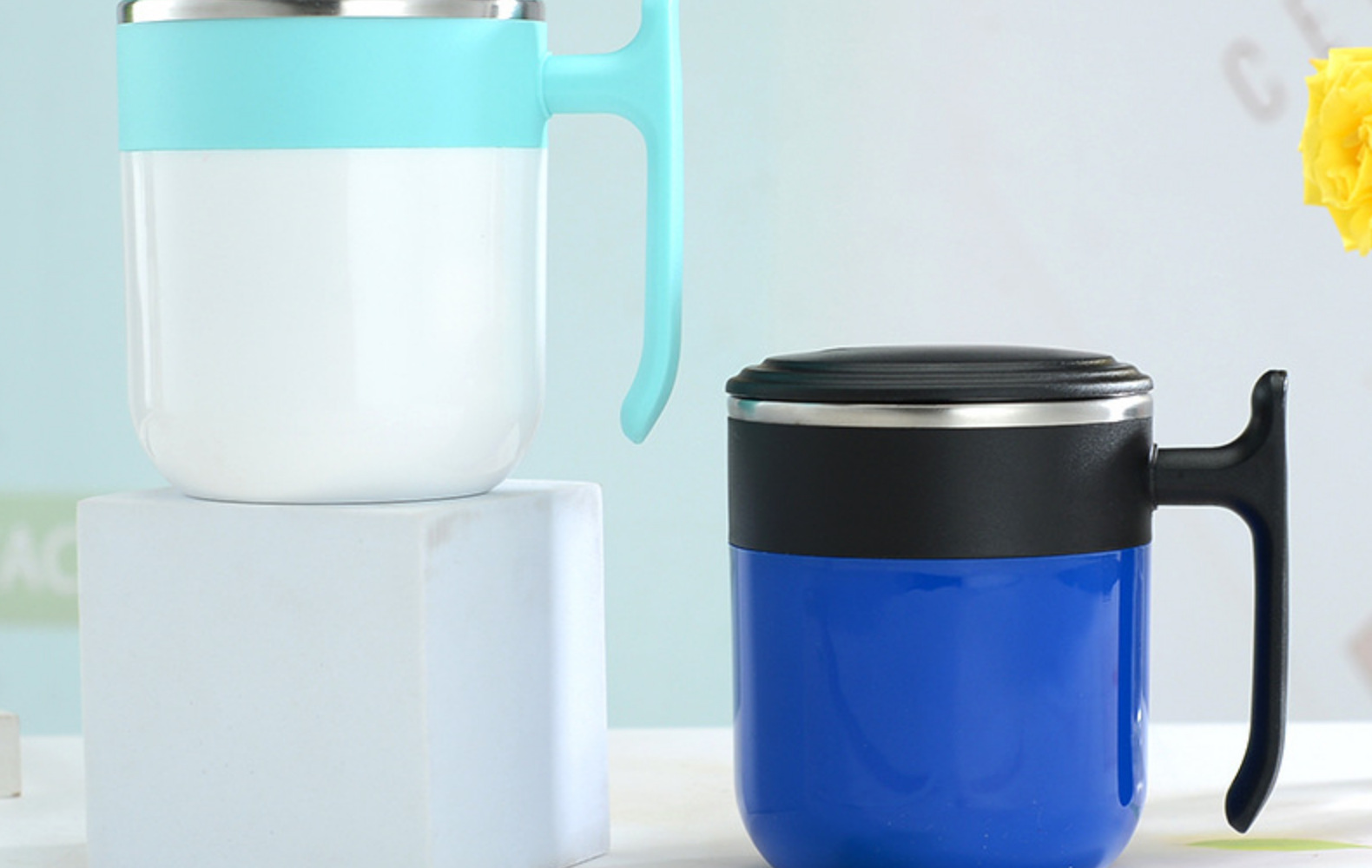 现代简约不锈钢双层隔热水杯高颜值咖啡杯带手柄家用礼品跨境货源详情22