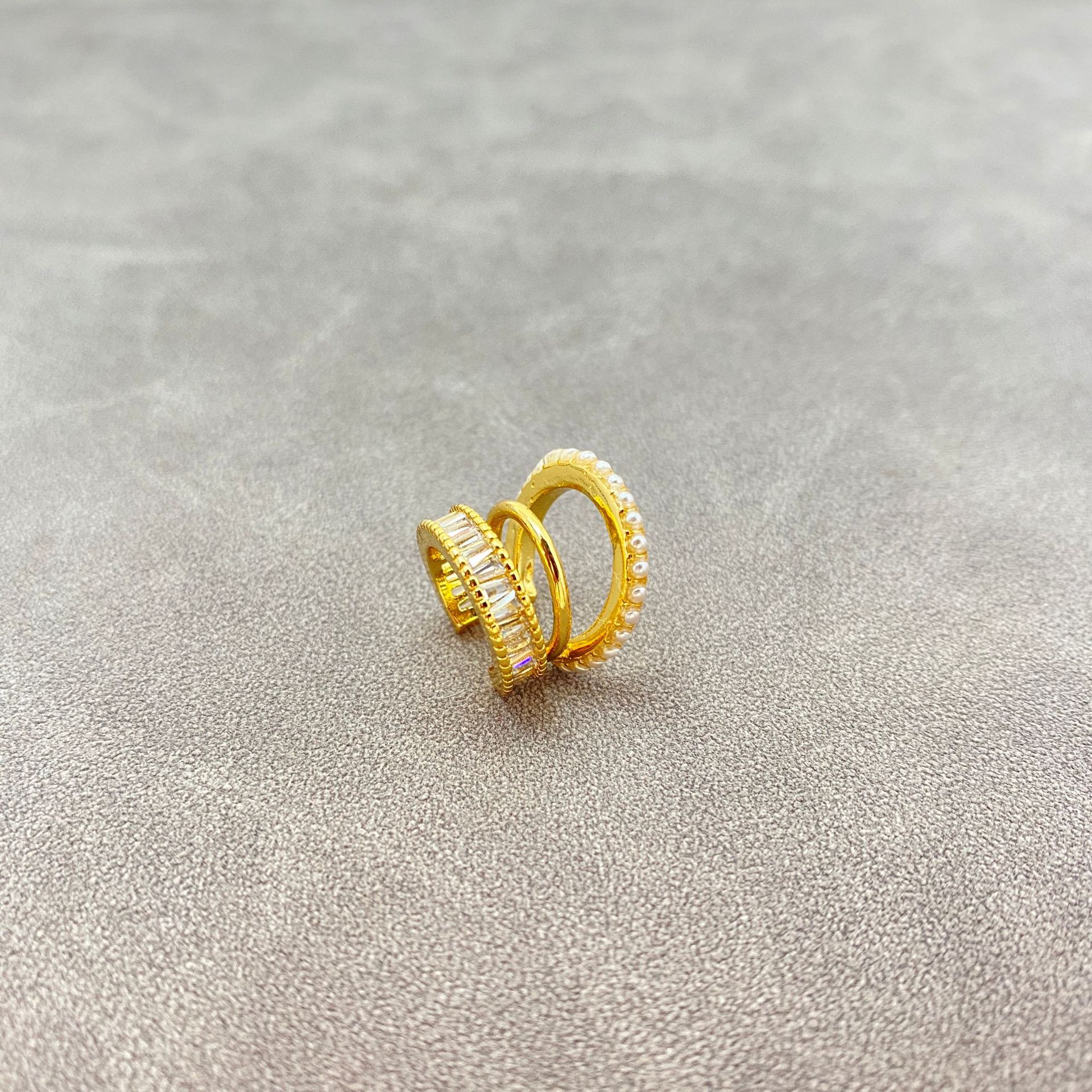 无耳洞多层珍珠锆石耳骨夹款轻奢饰品个性迷你气质小众设计师耳环详情11