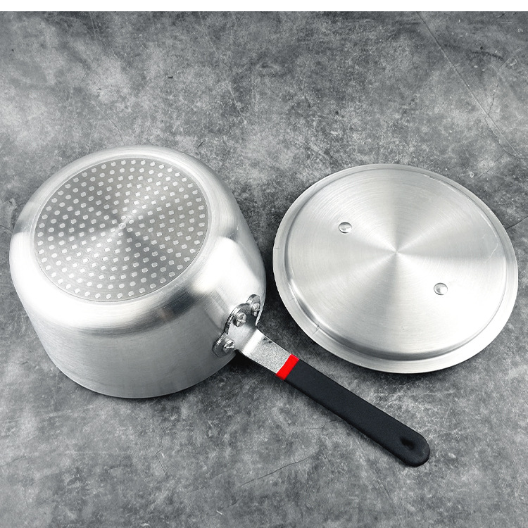 Western-style aluminum sauce pot, commercial restaurant single-handle soup, noodles, ramen, porridge pot, flat steak cooking, sauce collection aluminum pot pic 18