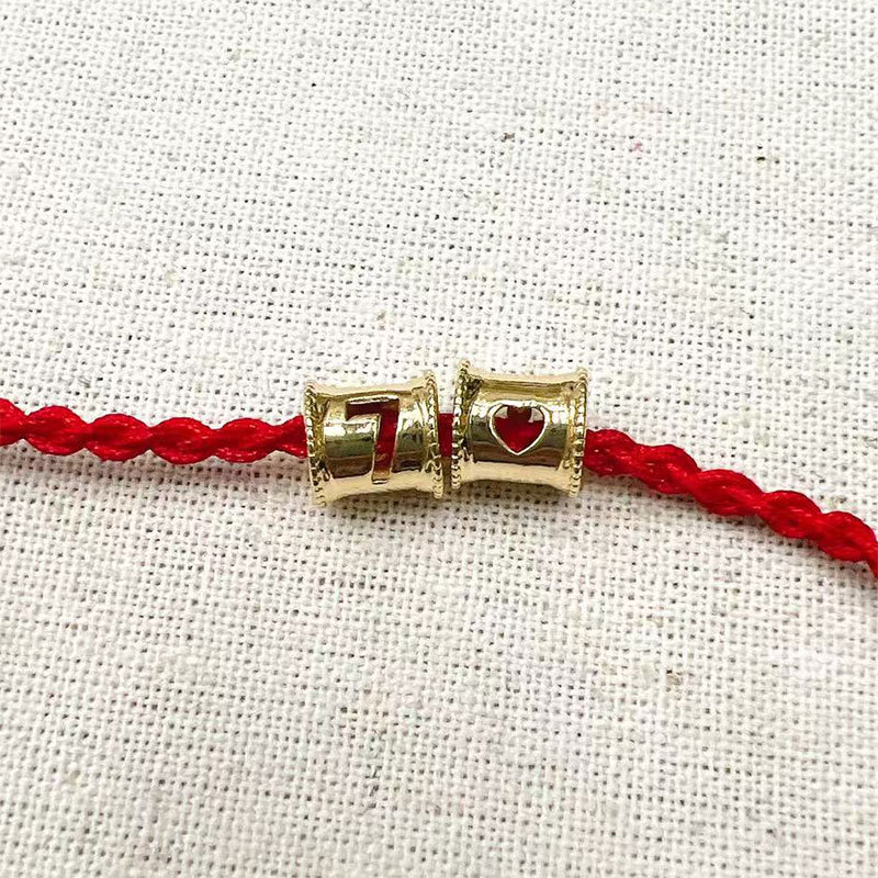 Copper-plated real gold, small waist, digital heart, beaded and decorated, bucket beads, tube beads, DIY bracelet, necklace, beaded arrangement and beaded transportation pic 13