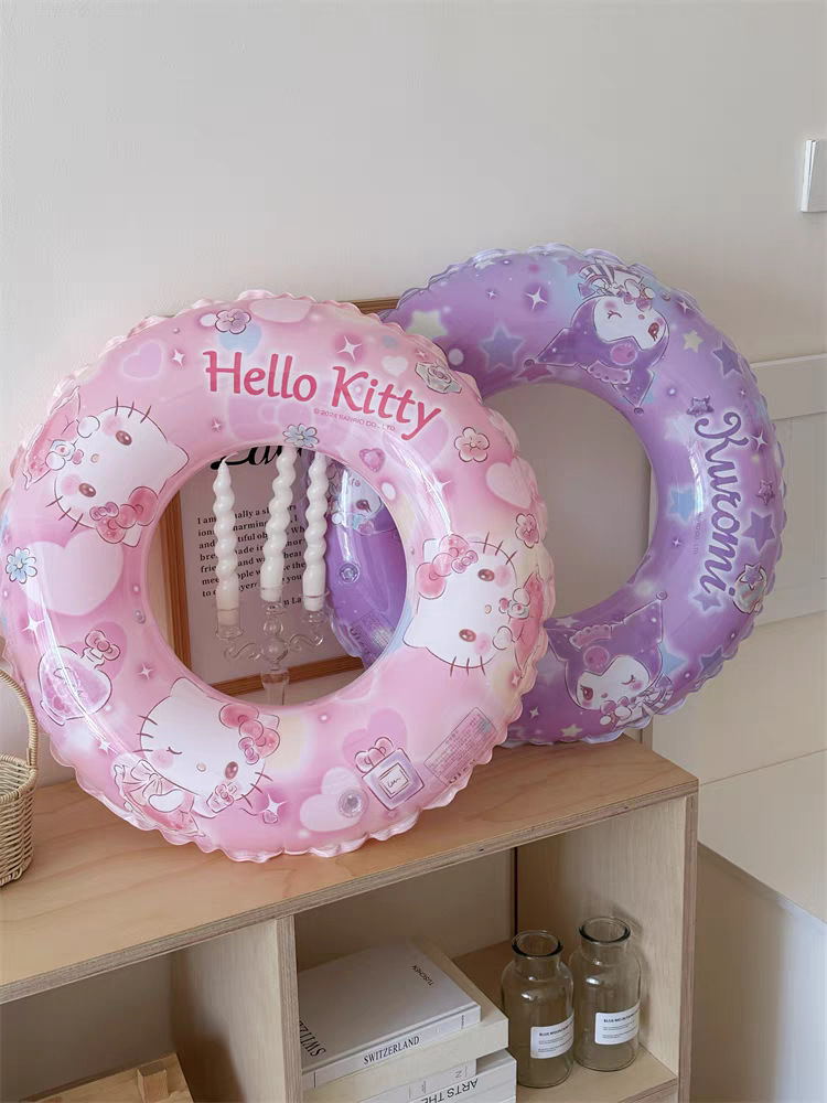 三丽鸥卡通游泳圈加厚充气救生圈腋下圈库洛米凯蒂猫美乐蒂厂家直供运动户外游泳用品详情1