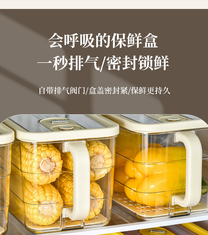 冰箱收纳盒食品级保鲜盒 厨房蔬菜整理冷冻专用鸡蛋储物收纳盒详情4