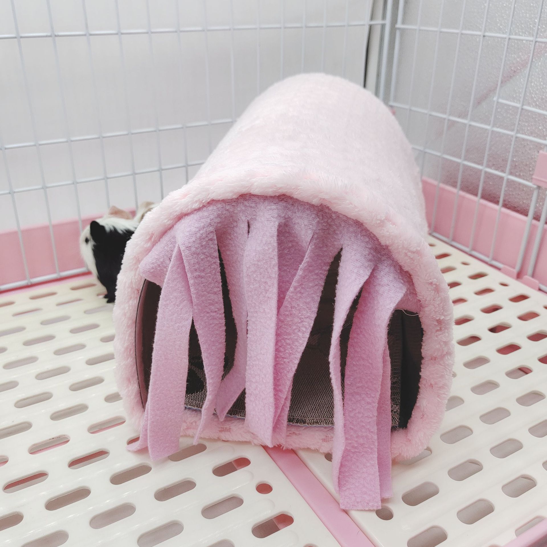 仓鼠豚鼠兔子流苏隧道窝 荷兰猪通道小型动物通道栖息场所隐蔽屋详情7