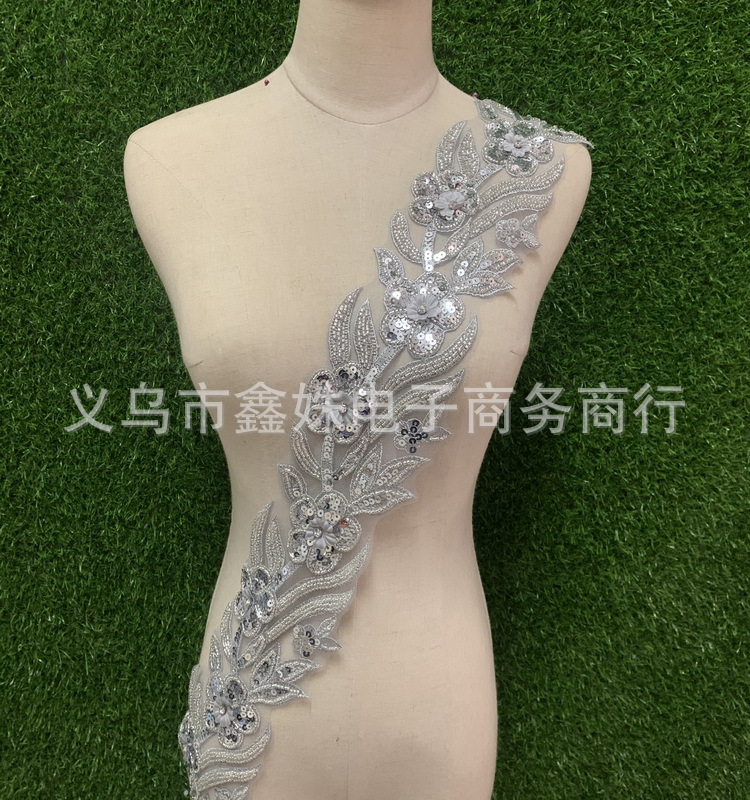 批发重工手工彩色亮片装饰花边 衣服节庆花边 服装辅料详情9