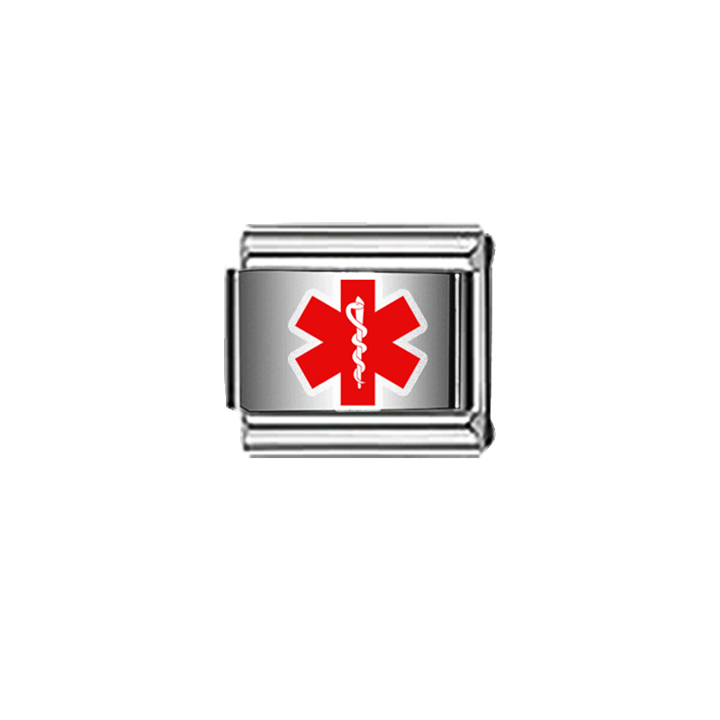 跨境爆品新款原创钛钢手链套装时尚简约个性DIY图案手链饰品批发详情5